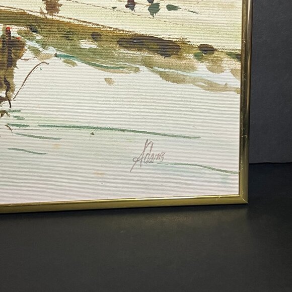 Original Signed Ponte St Angelo Rome Bridge & Castle Framed Watercolor Painting - Picture 6 of 7